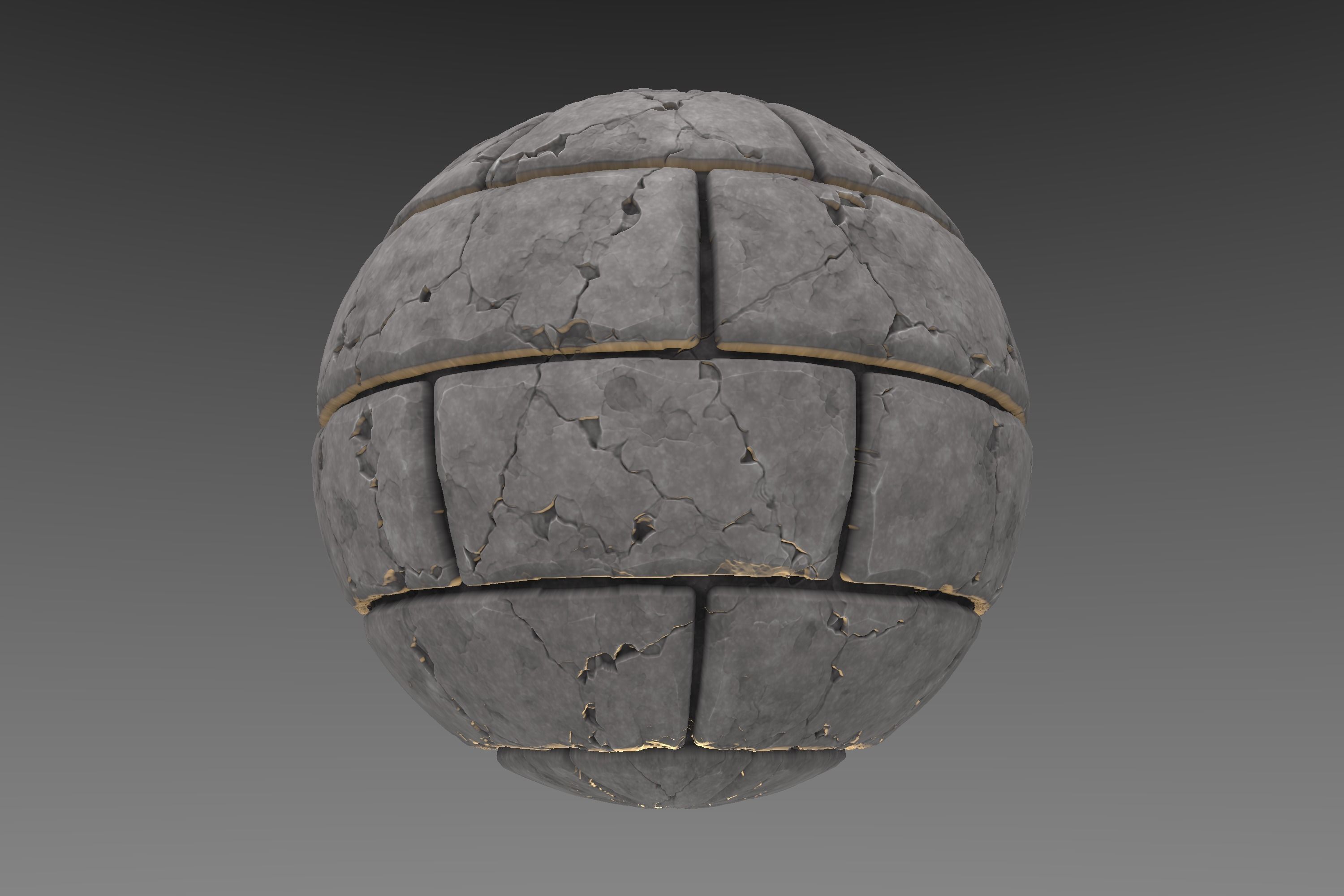 Pavement - Stylised PBR Texture - Material  3D model_11
