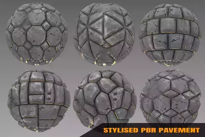 Pavement - Stylised PBR Texture - Material 
