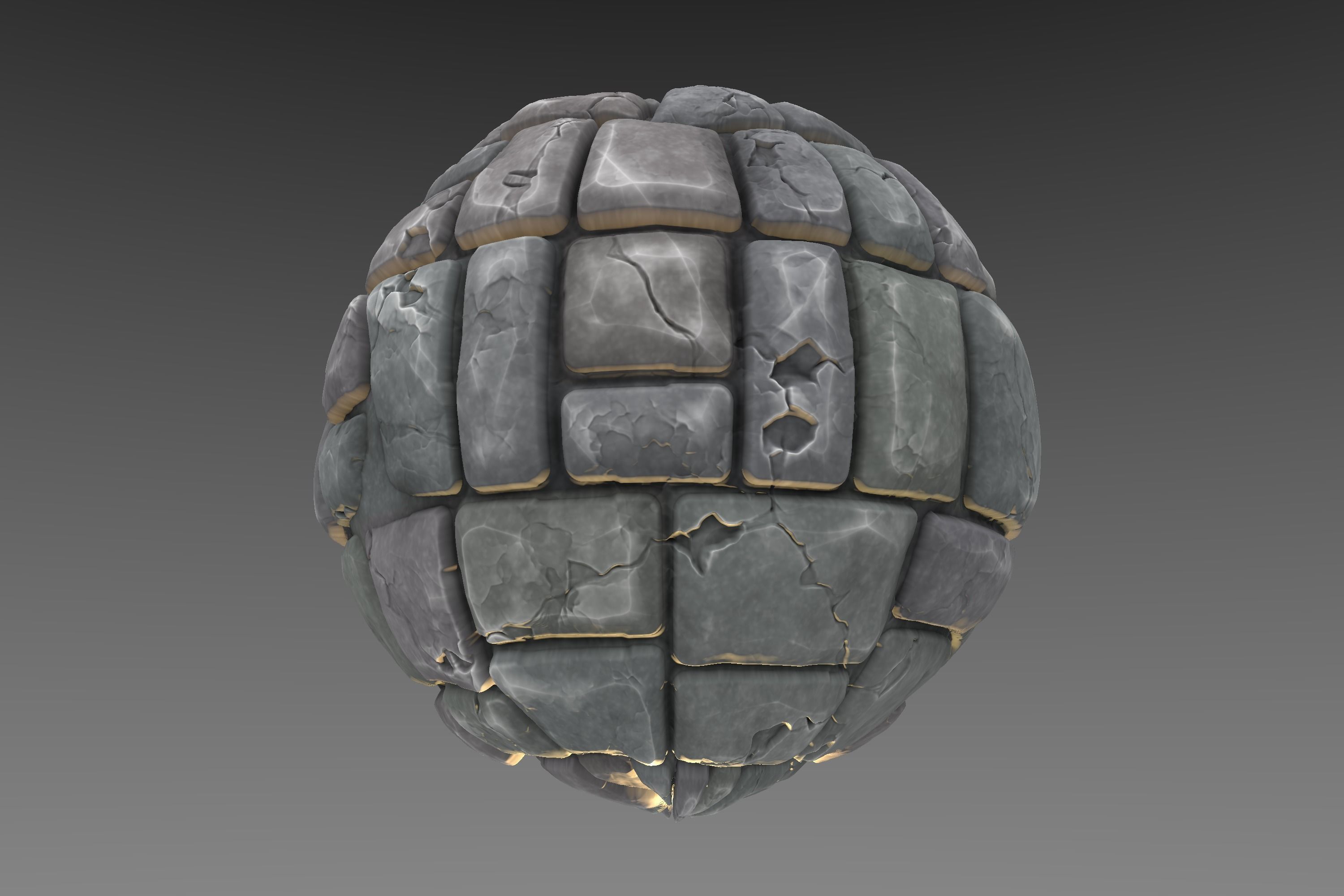 Pavement - Stylised PBR Texture - Material  3D model_5