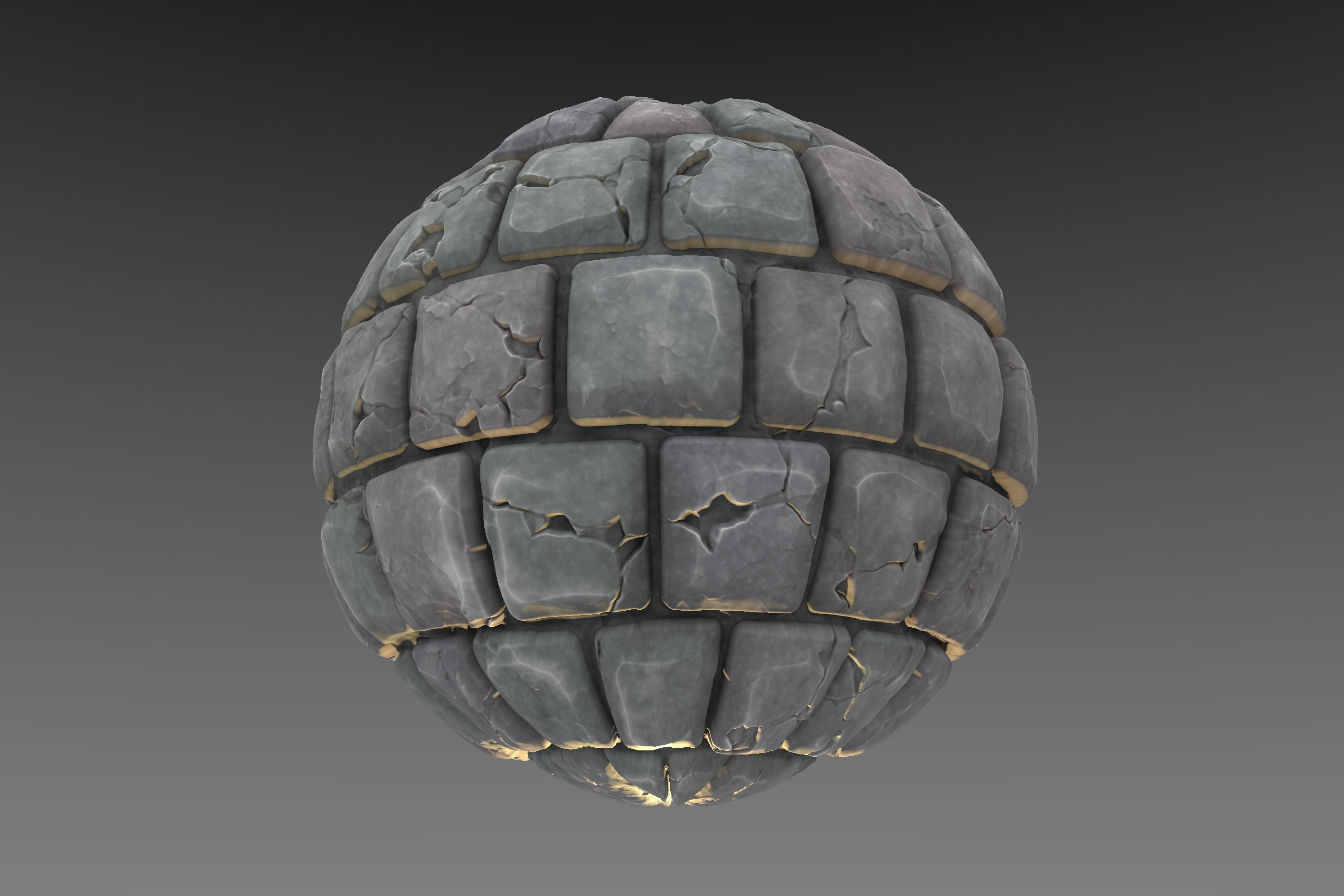 Pavement - Stylised PBR Texture - Material  3D model_4
