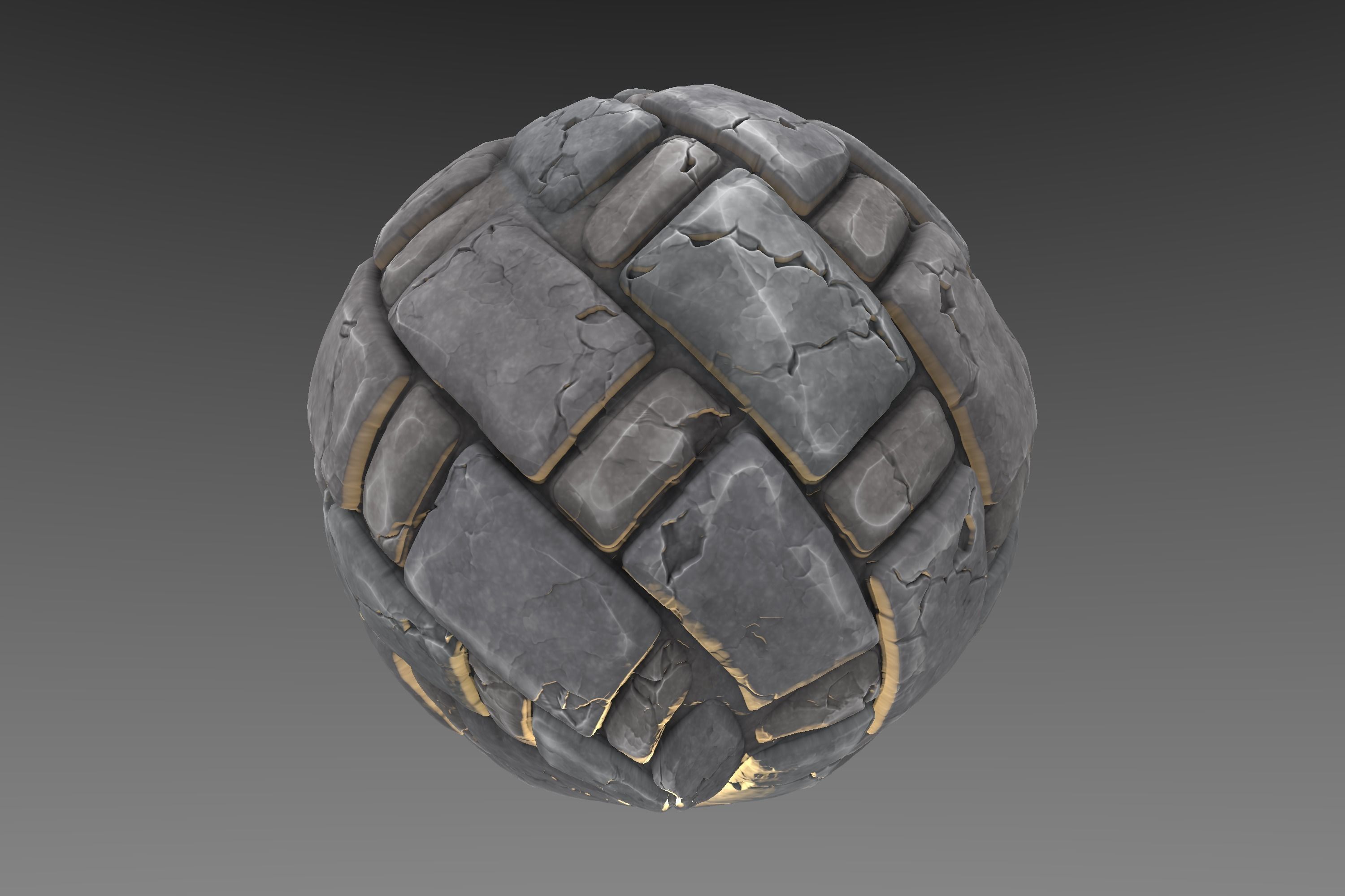 Pavement - Stylised PBR Texture - Material  3D model_8