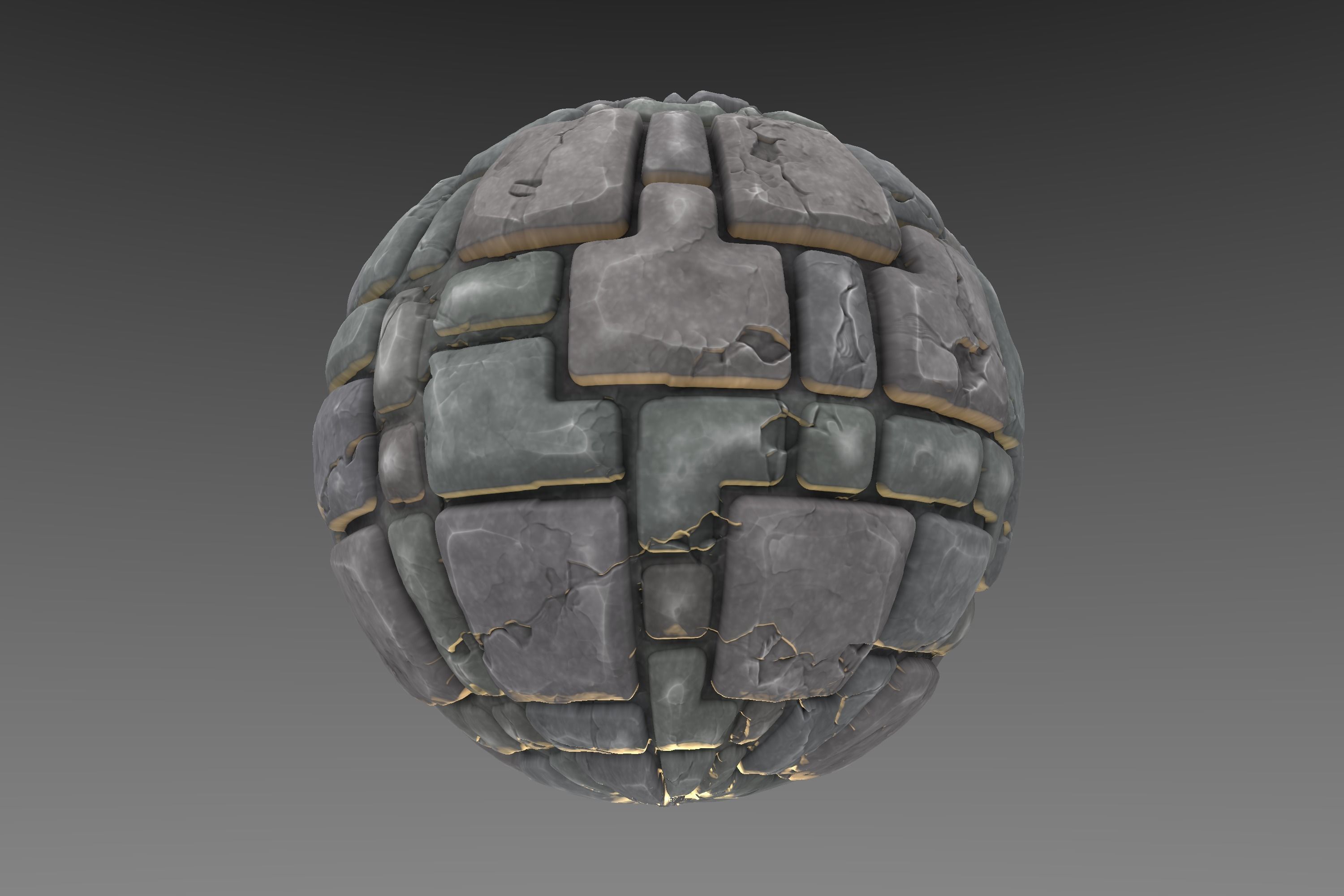Pavement - Stylised PBR Texture - Material  3D model_18