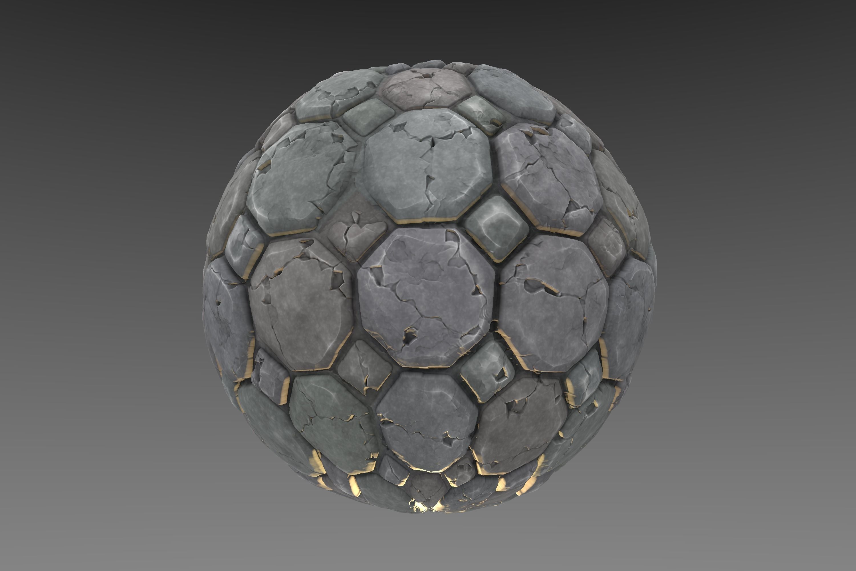 Pavement - Stylised PBR Texture - Material  3D model_3