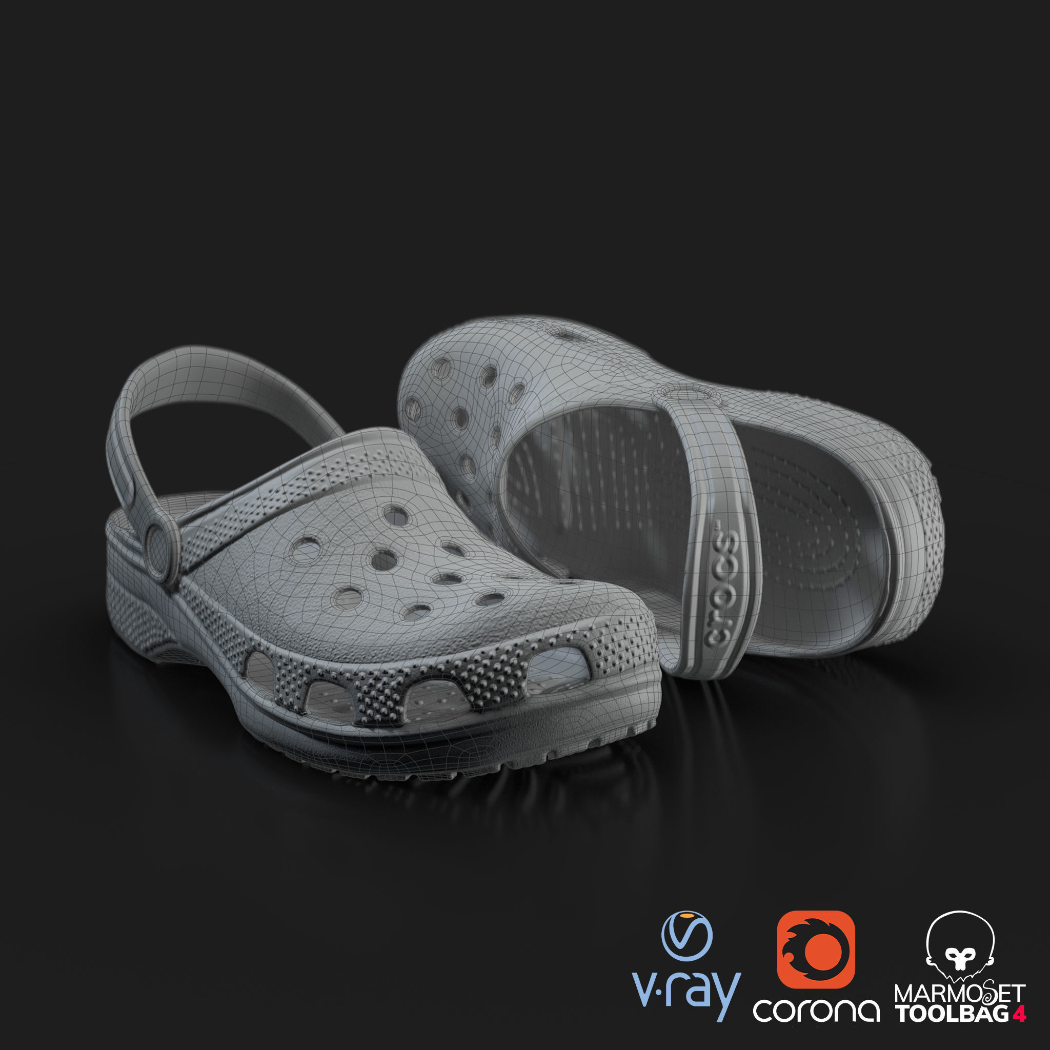 Crocs Classic 3D Model Low-poly 3D model_7