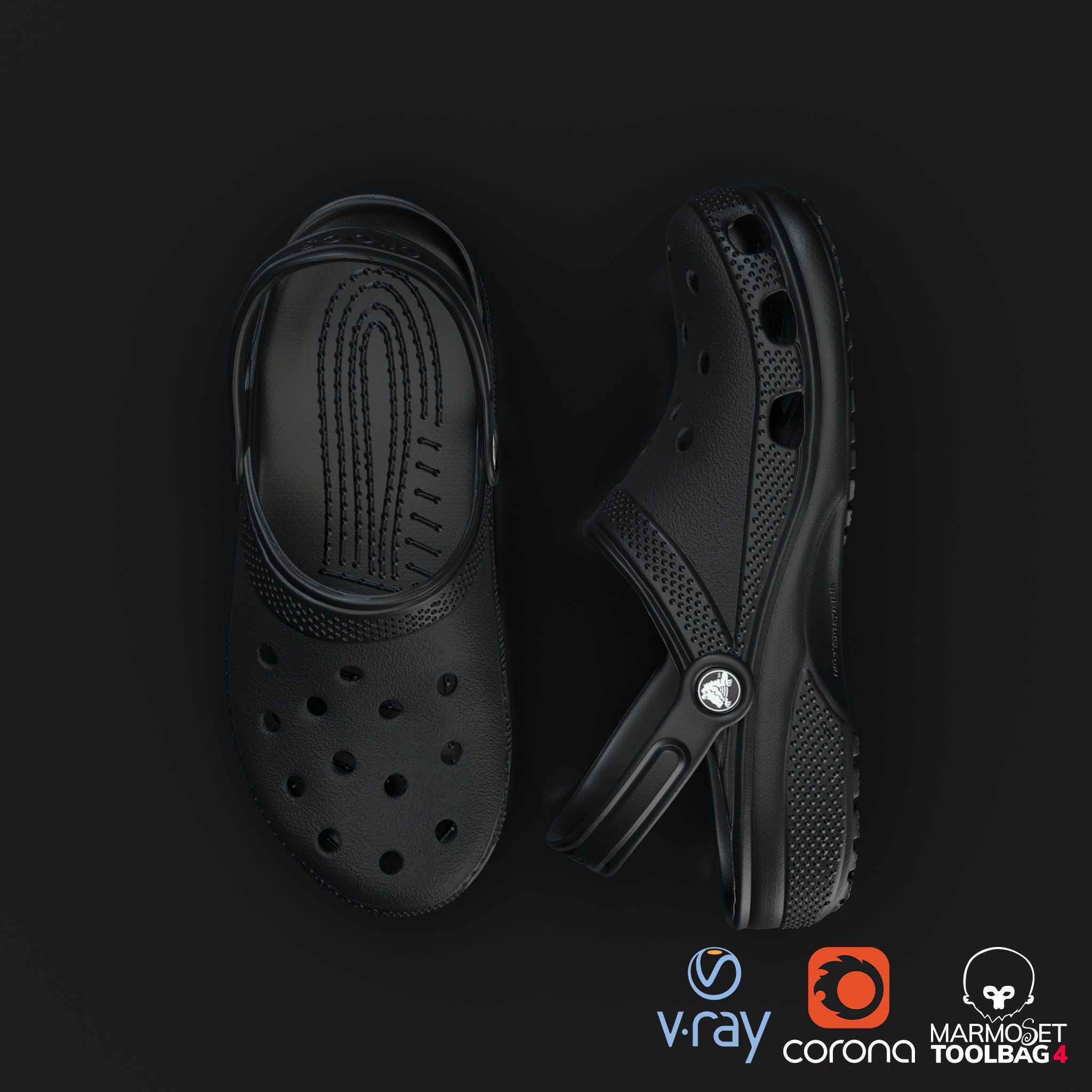 Crocs Classic 3D Model Low-poly 3D model_4