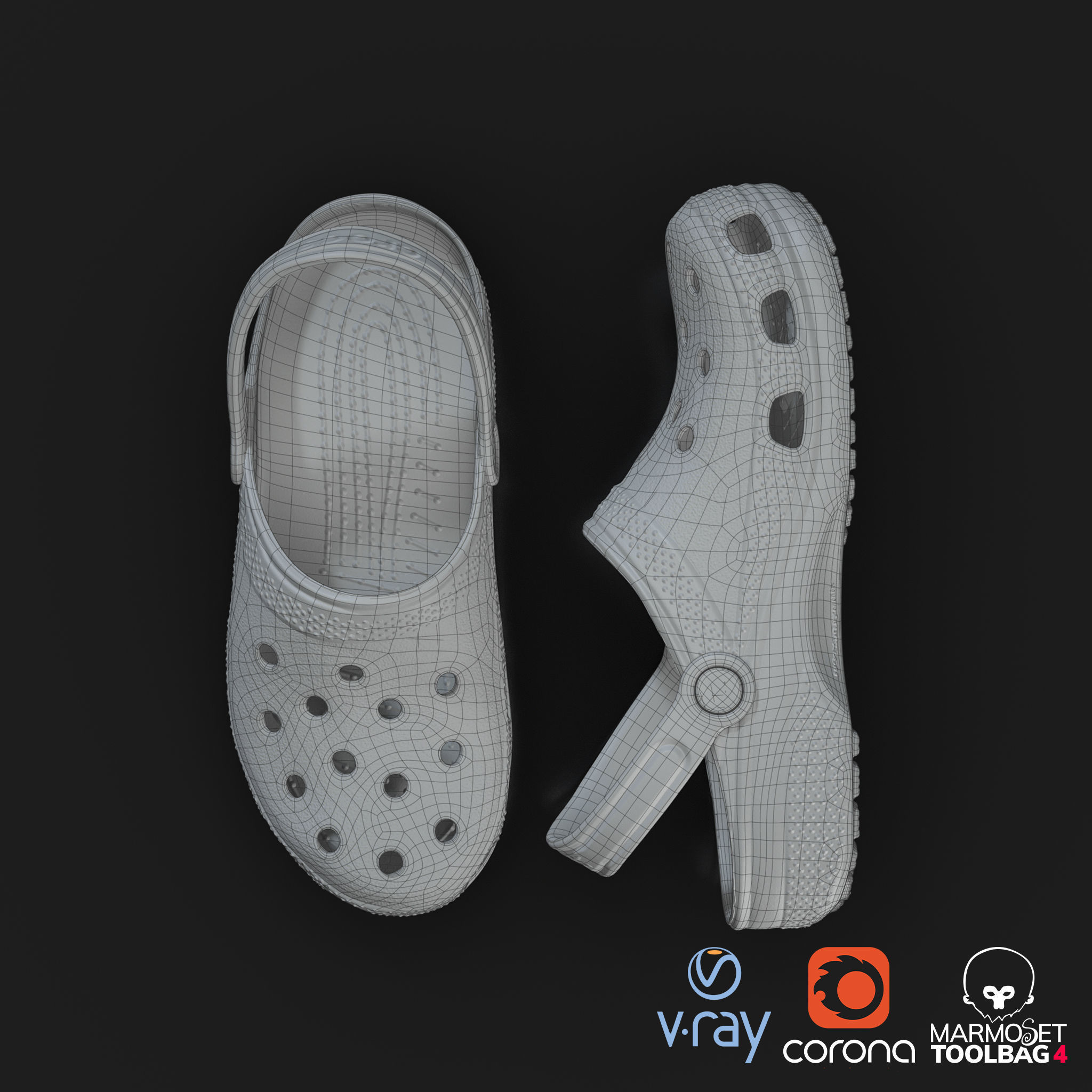 Crocs Classic 3D Model Low-poly 3D model_9