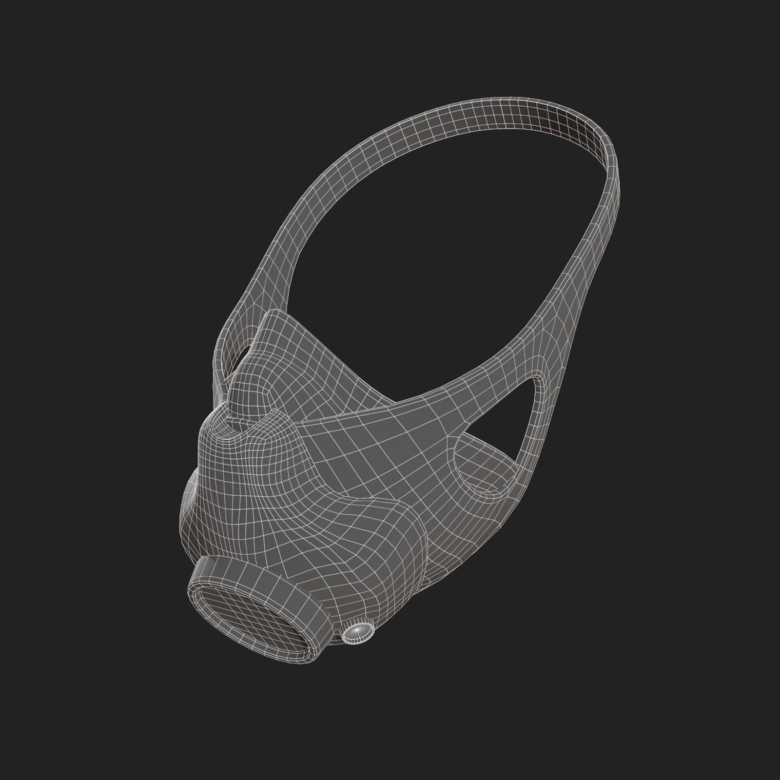 Gas mask helmet 3d model military combat fantasy  Low-poly 3D model_8