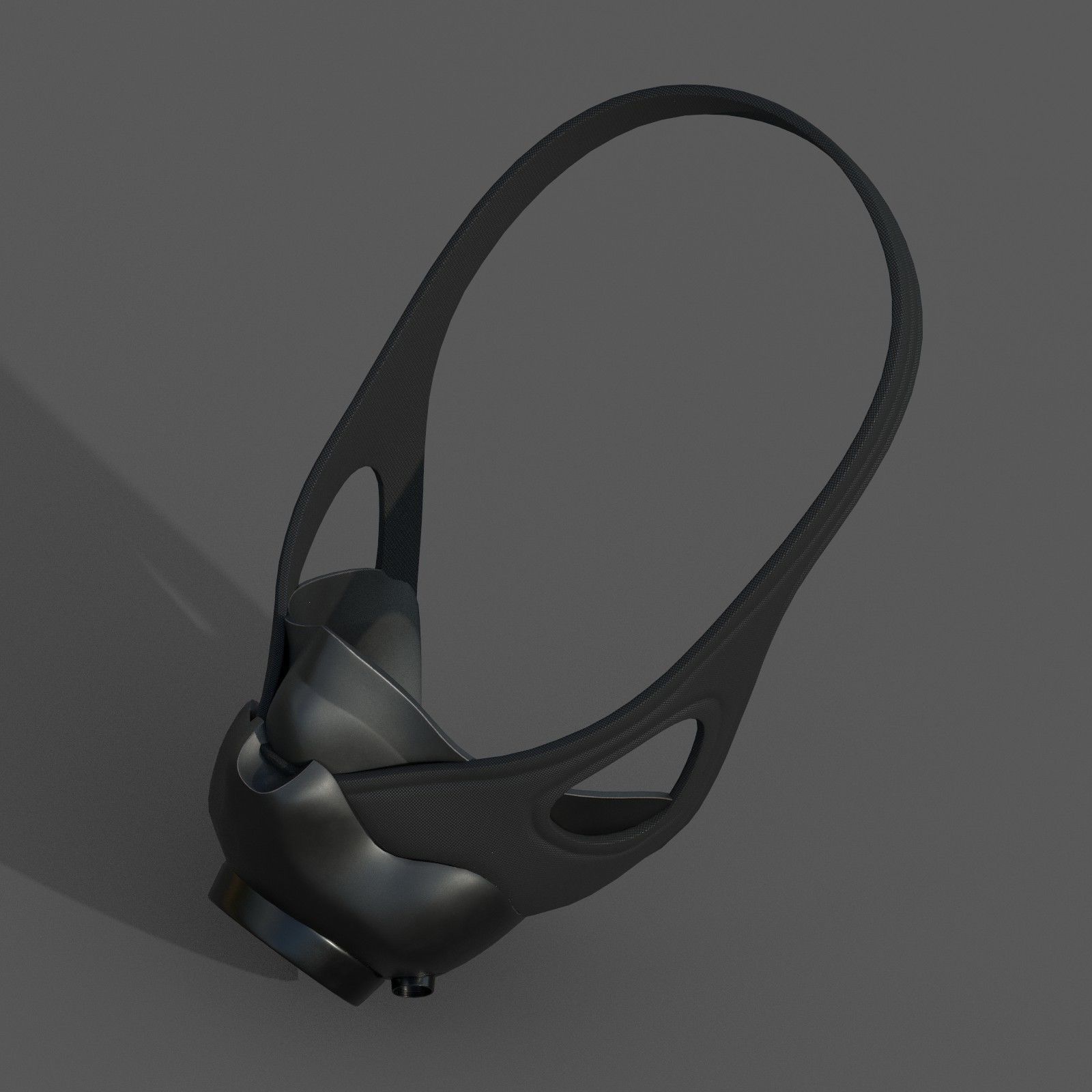 Gas mask helmet 3d model military combat fantasy  Low-poly 3D model_9