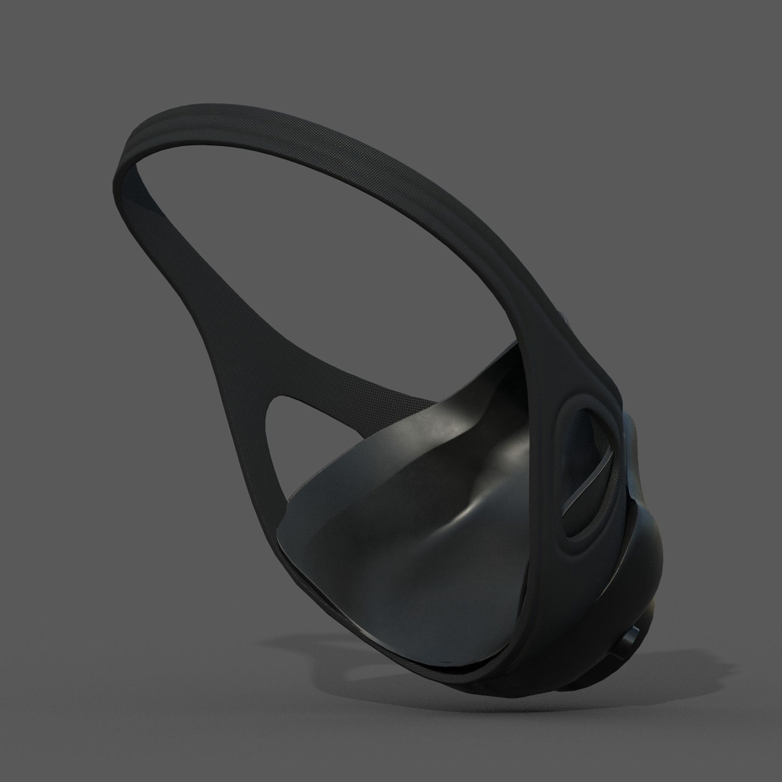 Gas mask helmet 3d model military combat fantasy  Low-poly 3D model_3