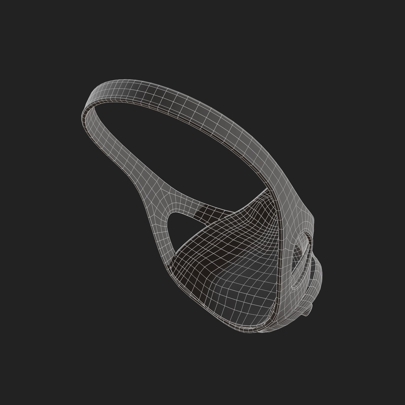 Gas mask helmet 3d model military combat fantasy  Low-poly 3D model_10