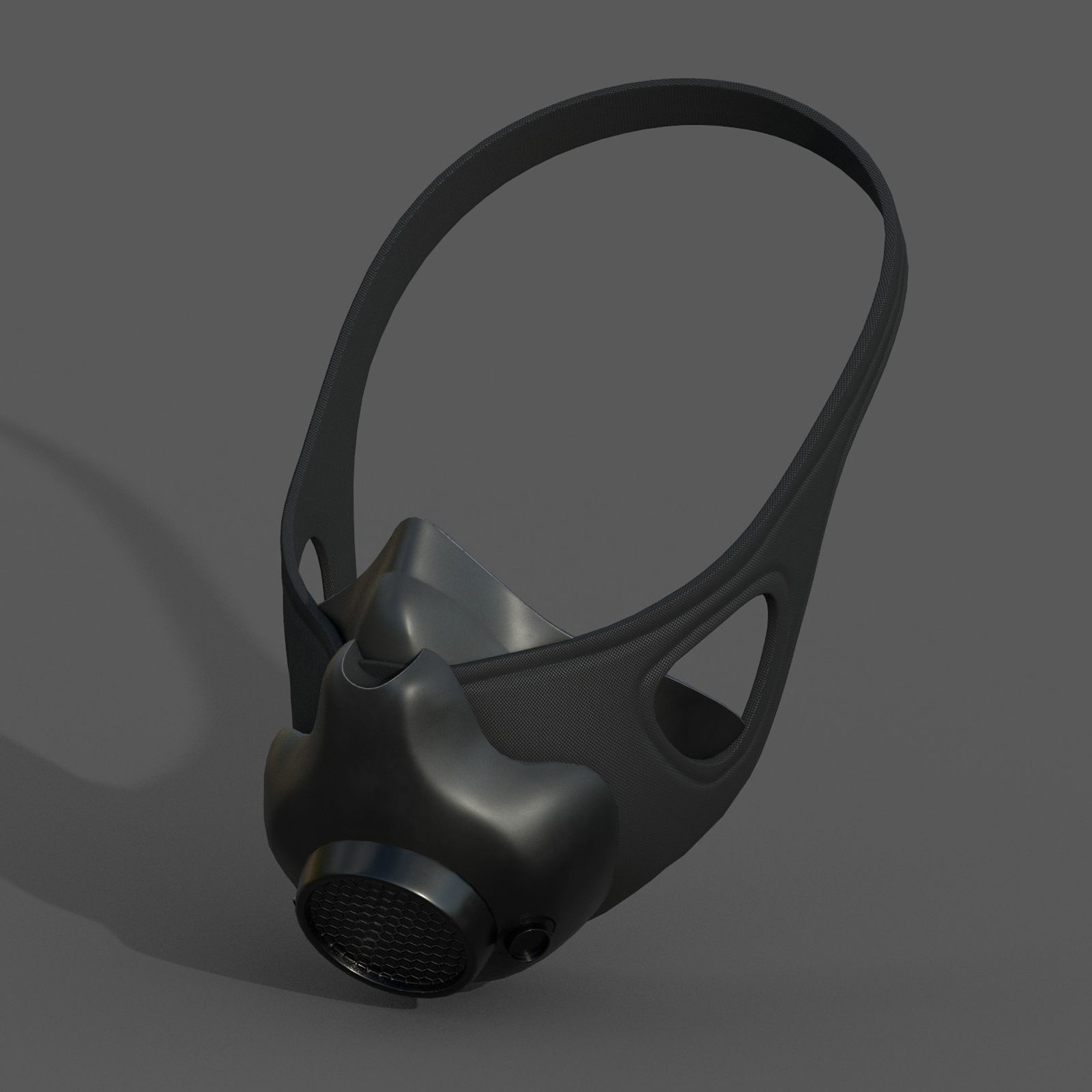 Gas mask helmet 3d model military combat fantasy  Low-poly 3D model_4