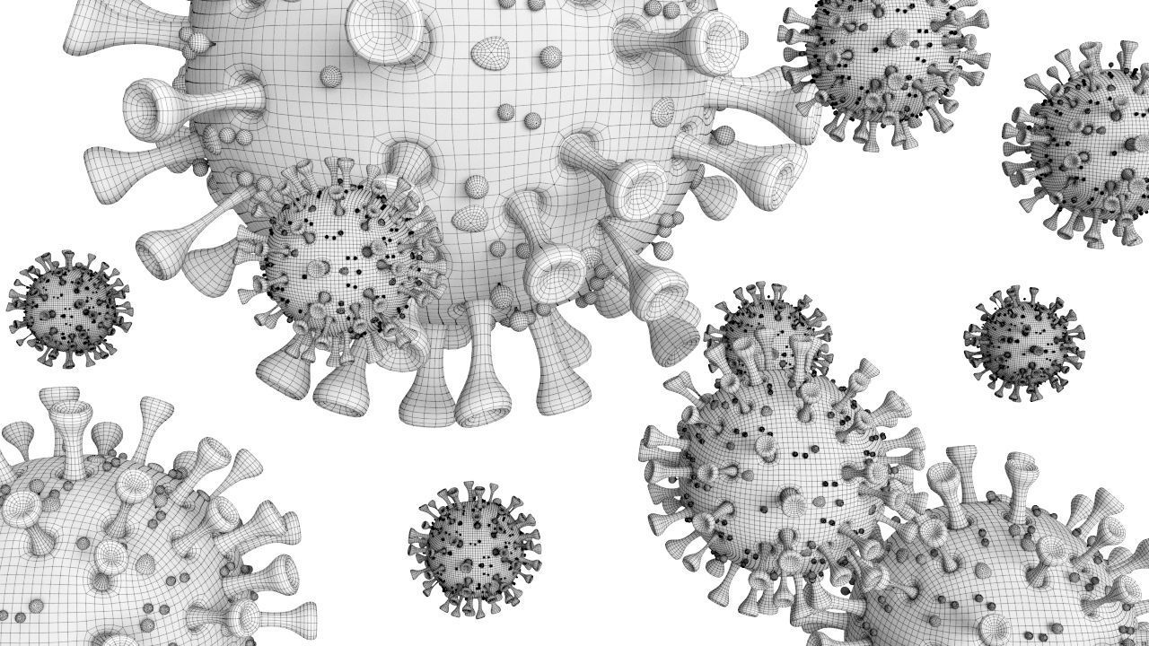 Coronavirus SARS-CoV-2 - SCENE Low-poly 3D model_13