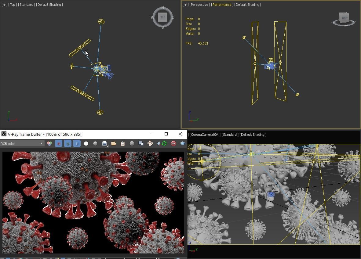 Coronavirus SARS-CoV-2 - SCENE Low-poly 3D model_17