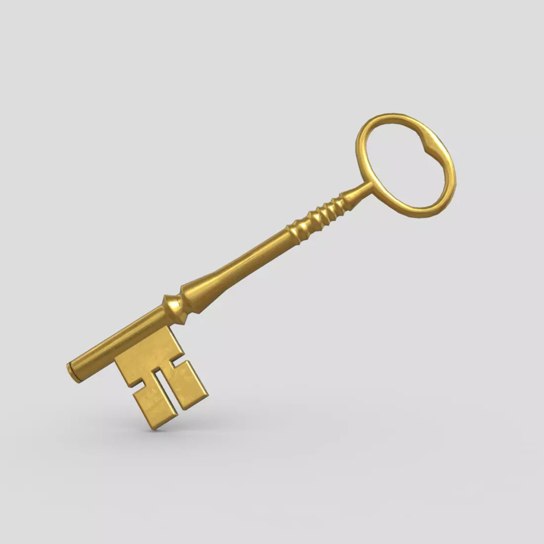 Key 3 Low-poly 3D model_0