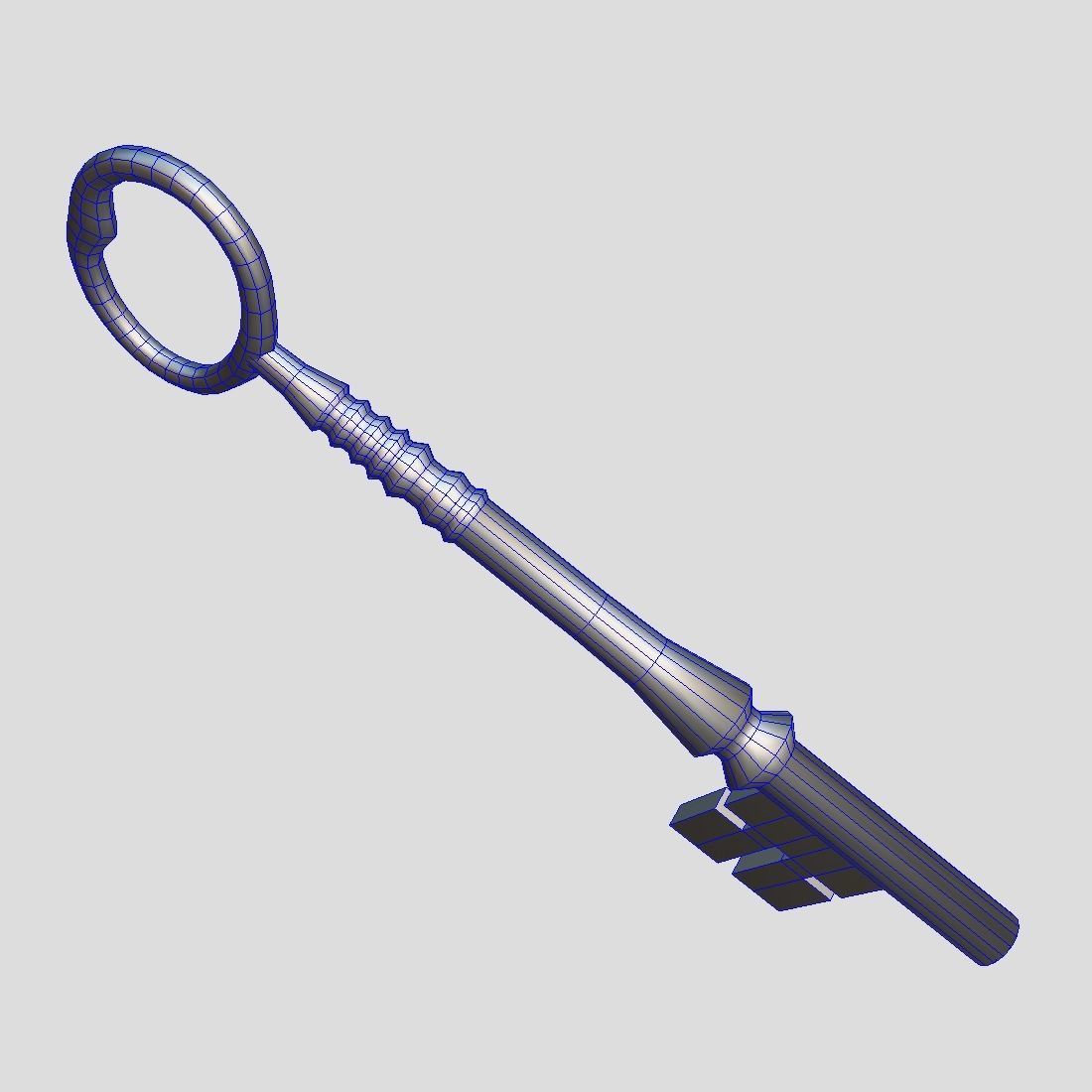 Key 3 Low-poly 3D model_9