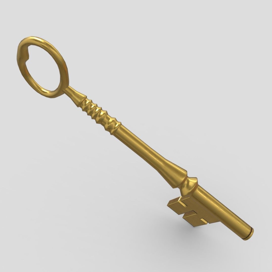 Key 3 Low-poly 3D model_8