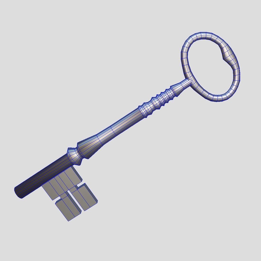 Key 3 Low-poly 3D model_3