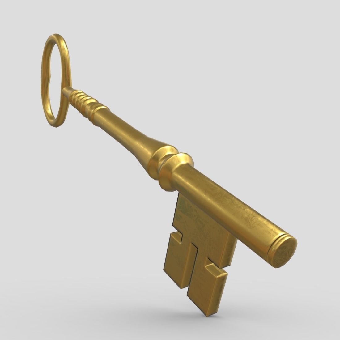 Key 3 Low-poly 3D model_10