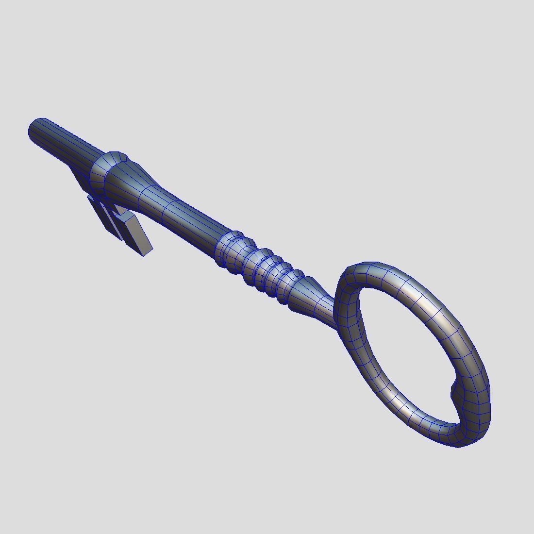 Key 3 Low-poly 3D model_7