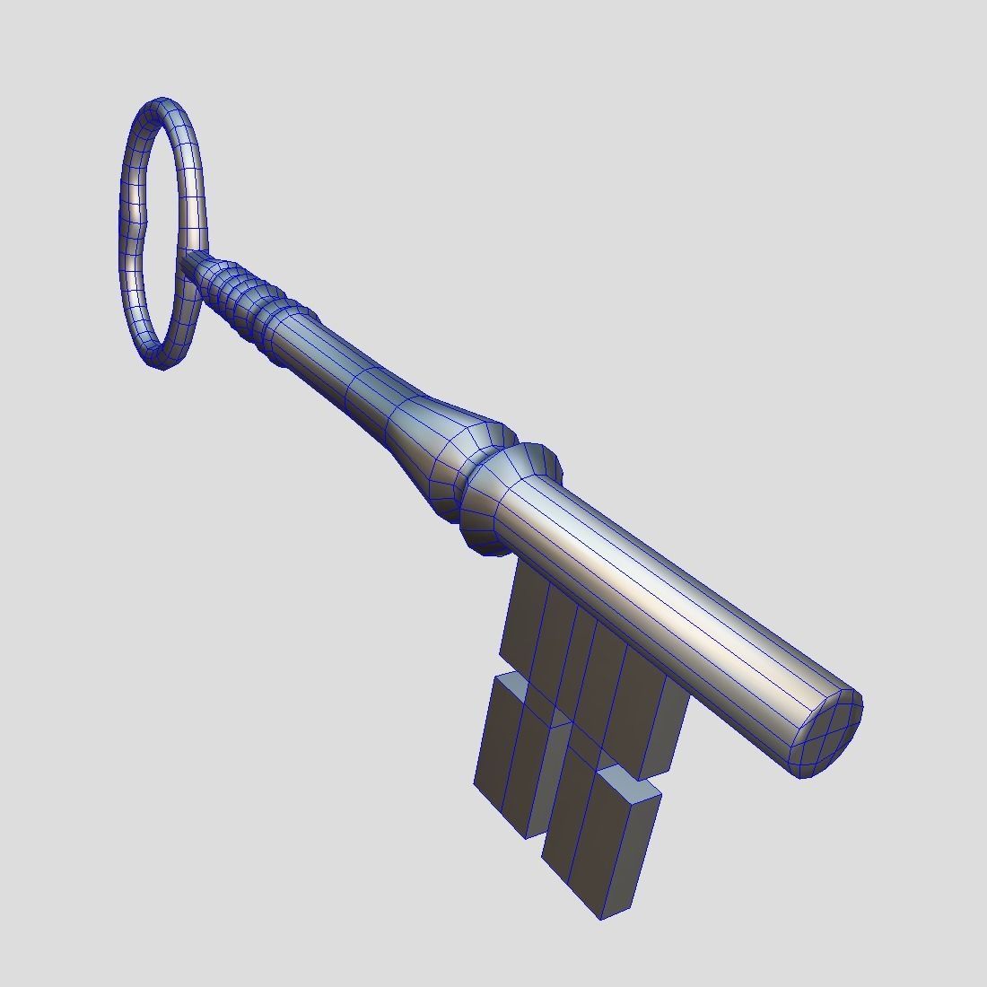 Key 3 Low-poly 3D model_11