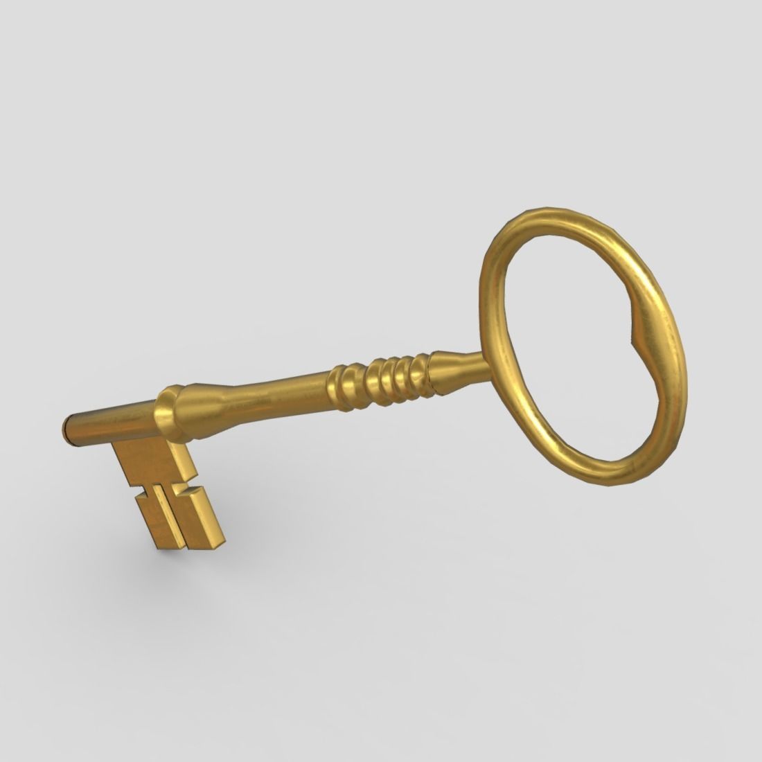Key 3 Low-poly 3D model_4
