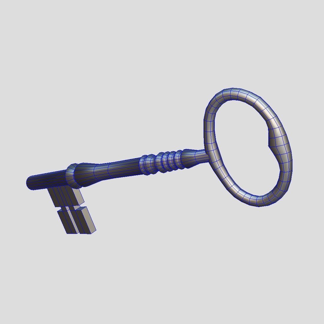 Key 3 Low-poly 3D model_5