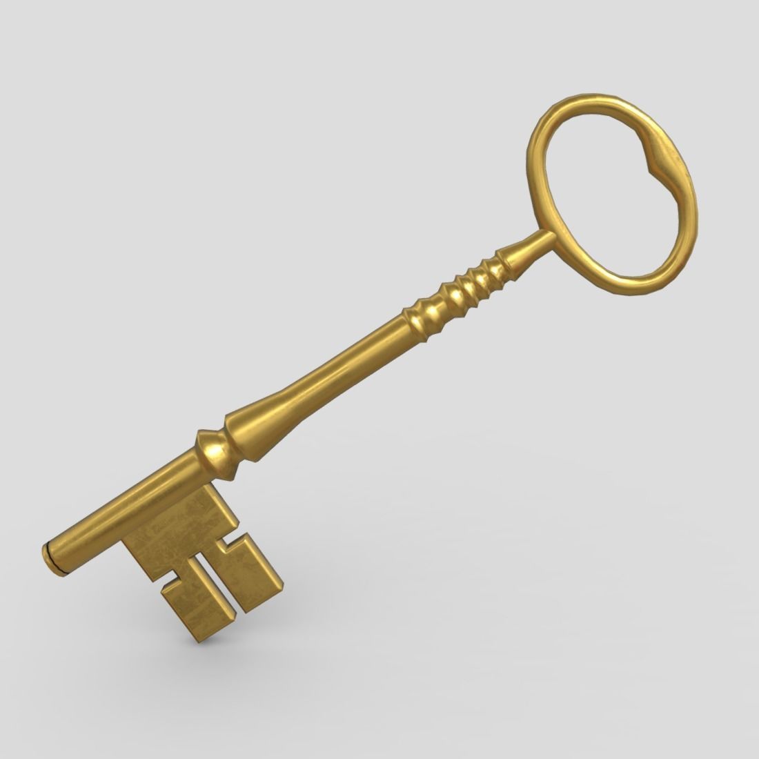 Key 3 Low-poly 3D model_2