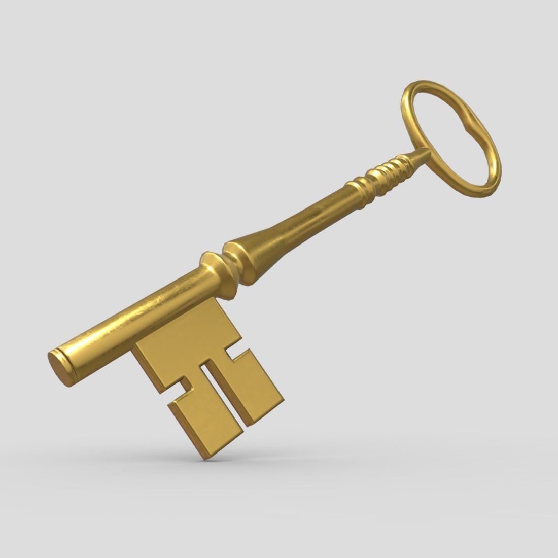 Key 3 Low-poly 3D model_12