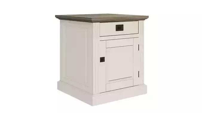 Cabinet with wooden top
