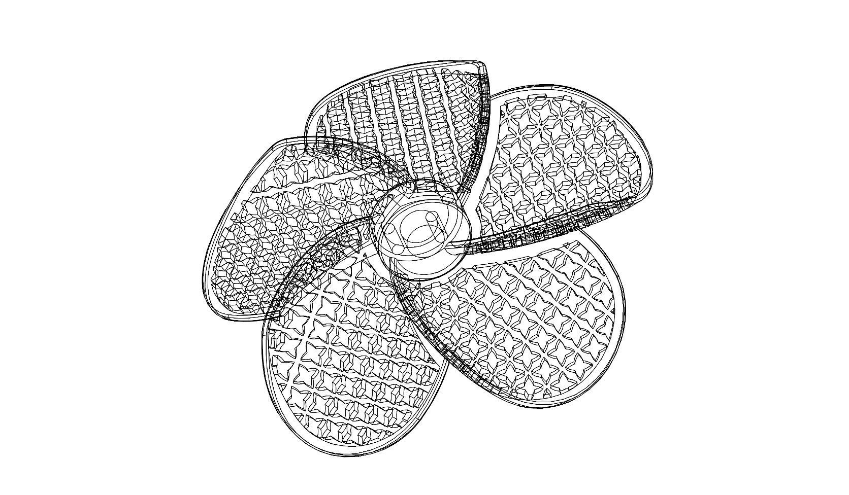 Collection of Hibiscus flower  pendants with moucharabieh motifs 3D print model_45