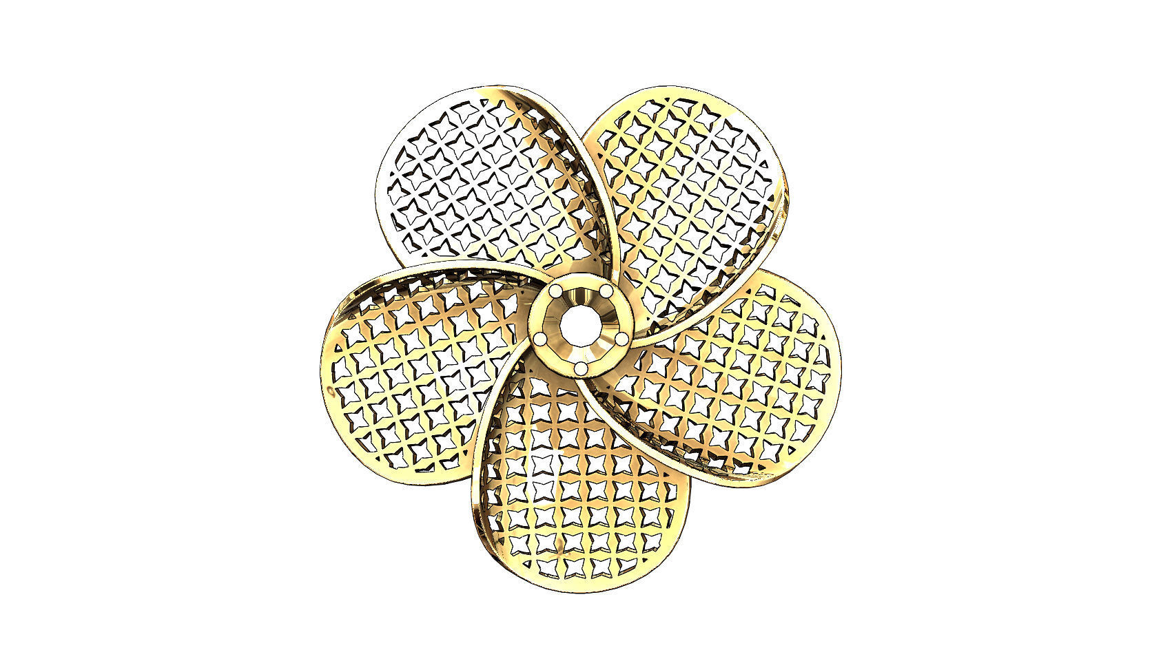 Collection of Hibiscus flower  pendants with moucharabieh motifs 3D print model_11