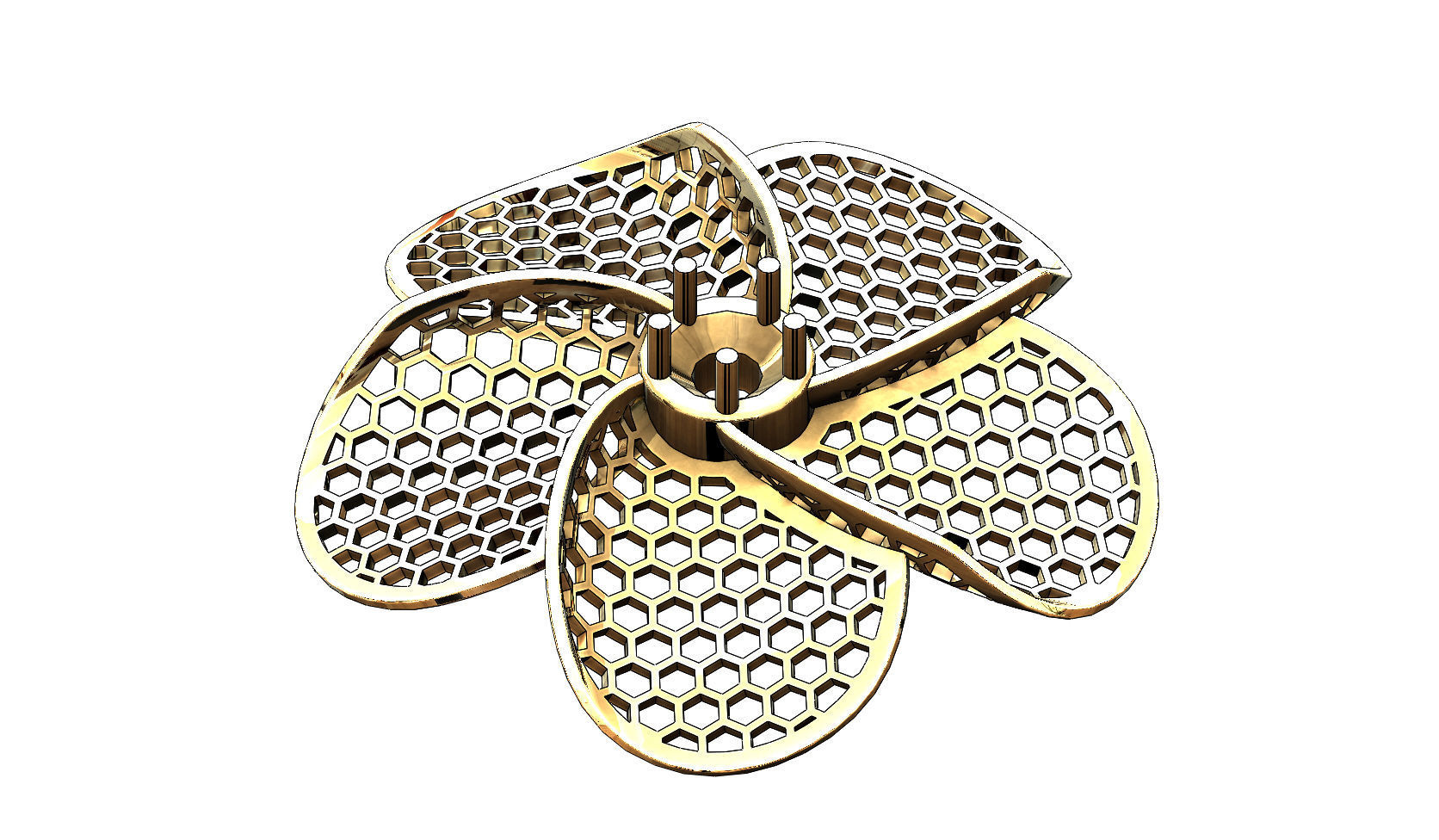 Collection of Hibiscus flower  pendants with moucharabieh motifs 3D print model_18