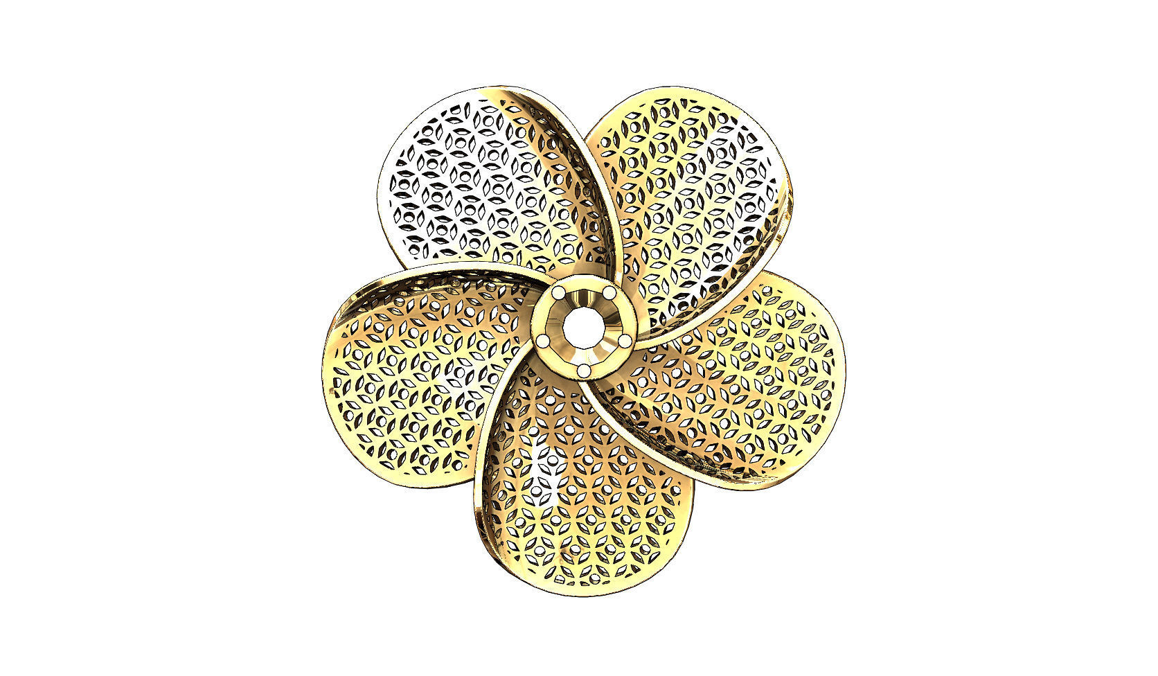 Collection of Hibiscus flower  pendants with moucharabieh motifs 3D print model_9