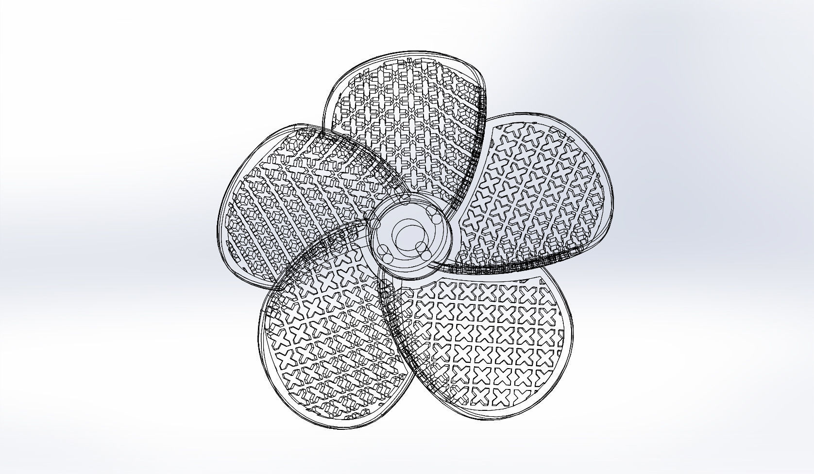 Collection of Hibiscus flower  pendants with moucharabieh motifs 3D print model_41