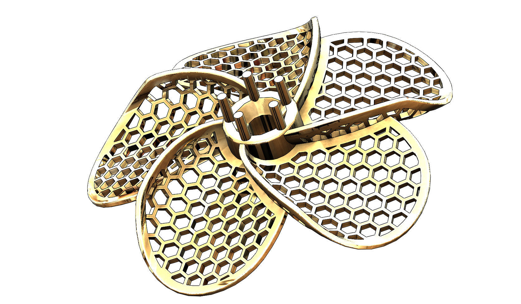 Collection of Hibiscus flower  pendants with moucharabieh motifs 3D print model_4