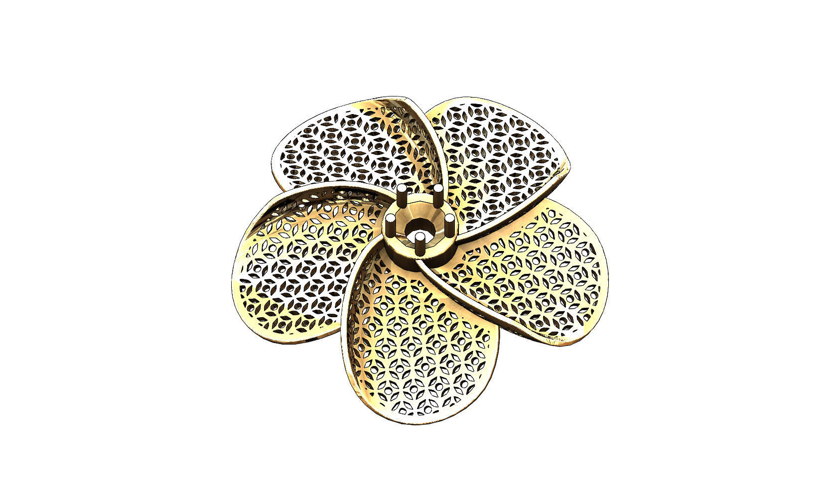 Collection of Hibiscus flower  pendants with moucharabieh motifs 3D print model_16