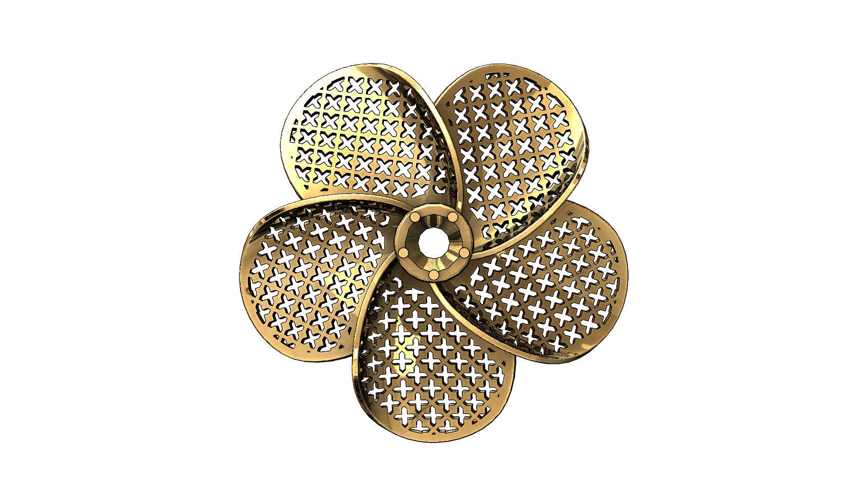 Collection of Hibiscus flower  pendants with moucharabieh motifs 3D print model_8