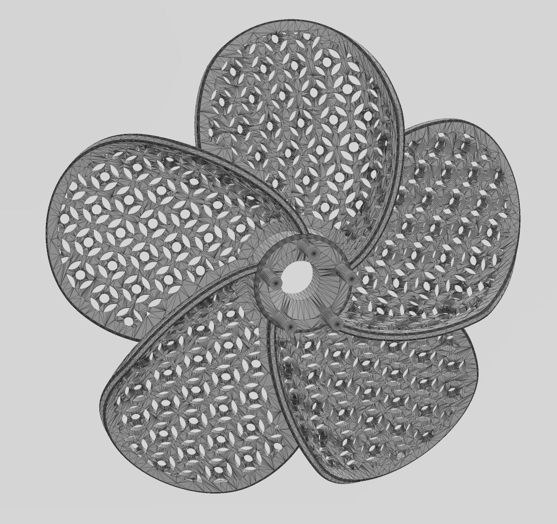 Collection of Hibiscus flower  pendants with moucharabieh motifs 3D print model_37