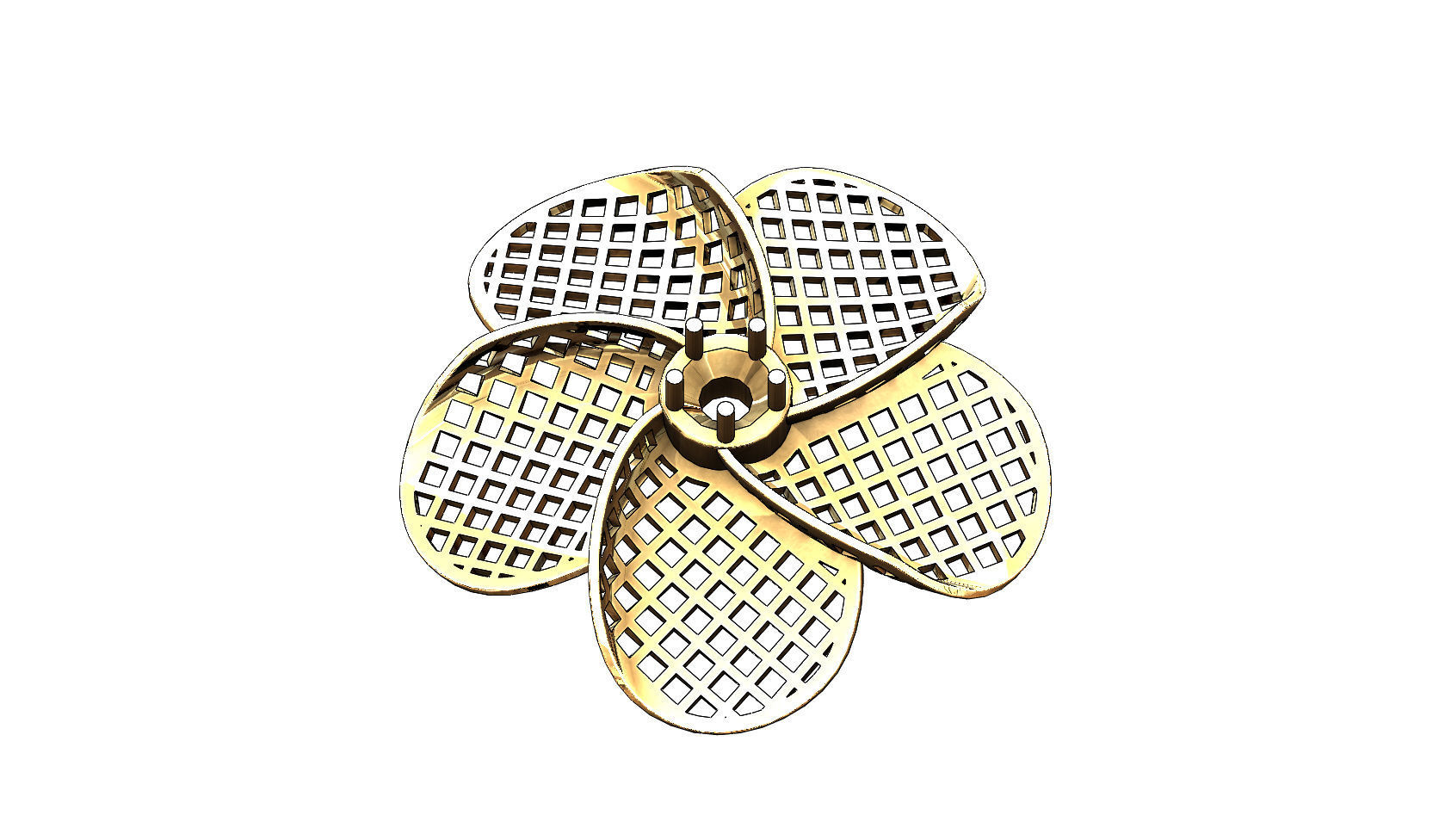 Collection of Hibiscus flower  pendants with moucharabieh motifs 3D print model_17