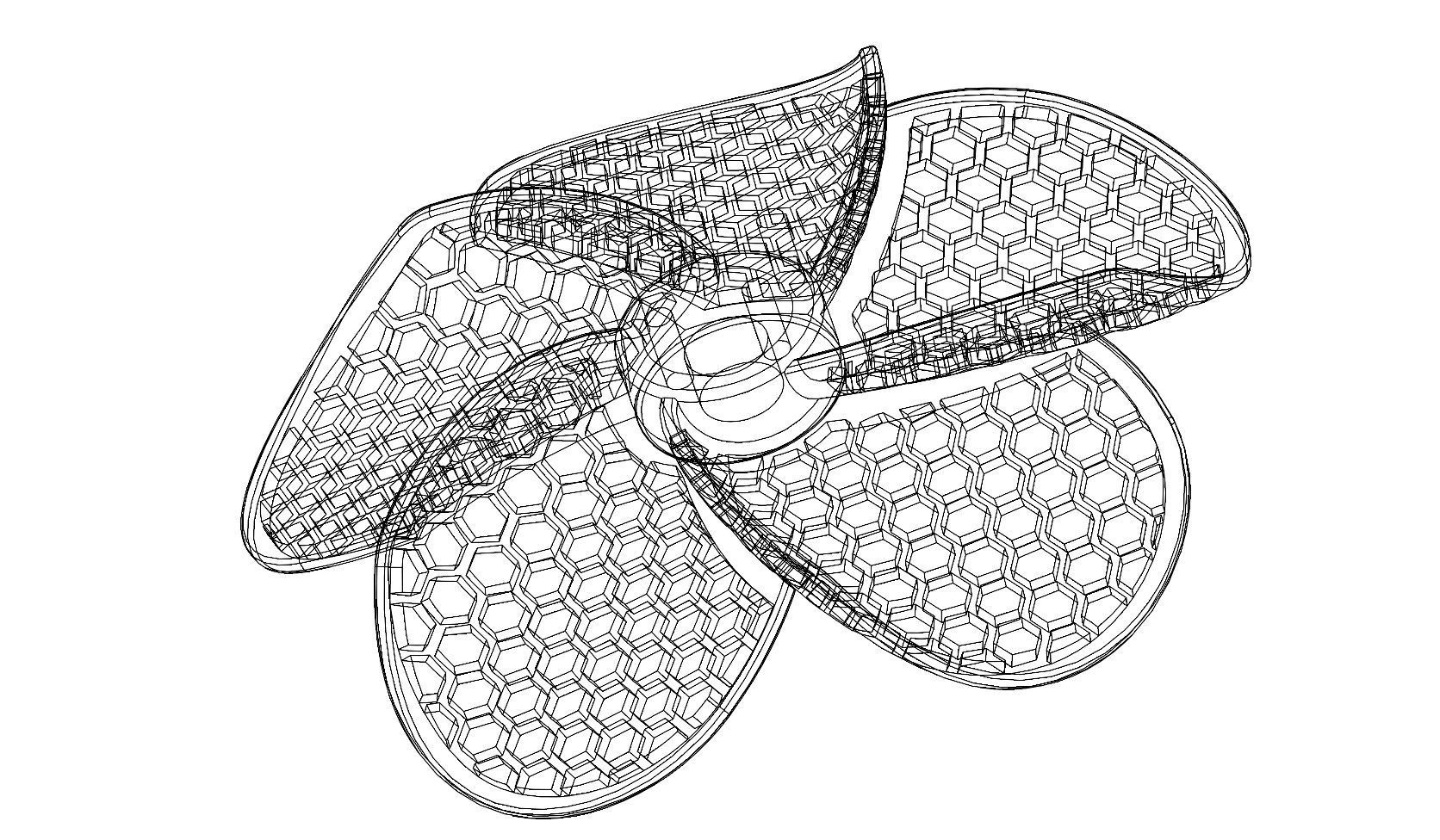 Collection of Hibiscus flower  pendants with moucharabieh motifs 3D print model_44