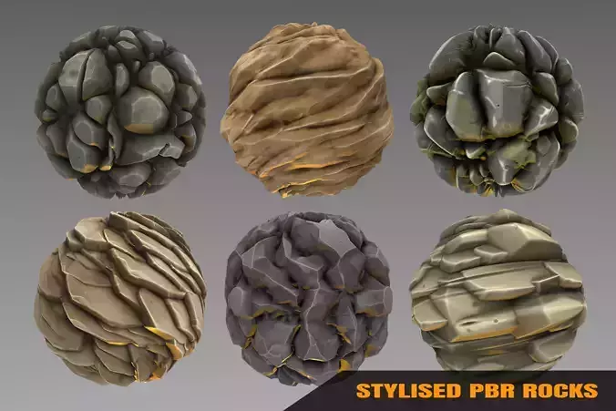 Rock 2- Stylised PBR Texture - Material