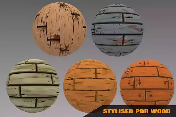 Wood - Stylised PBR Texture - Material 