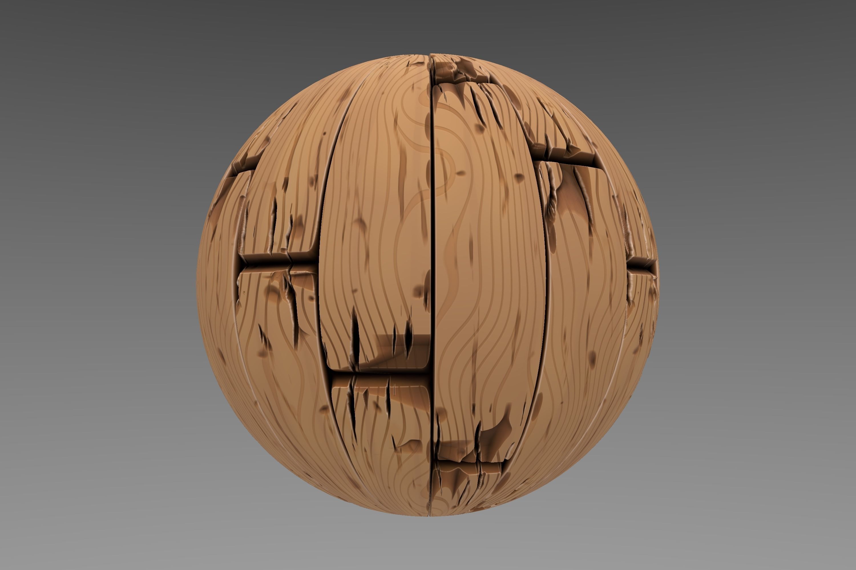 Wood - Stylised PBR Texture - Material  3D model_1