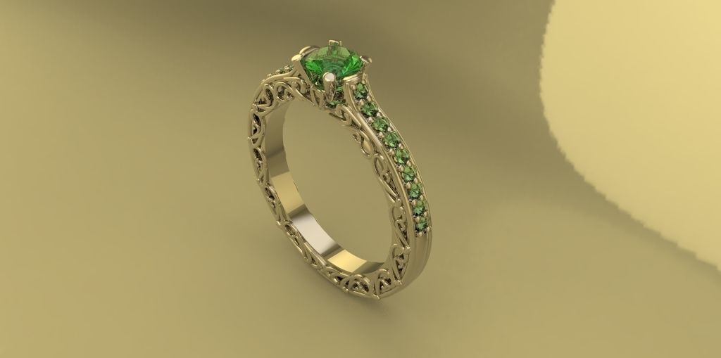 filigree ring 3D print model_2