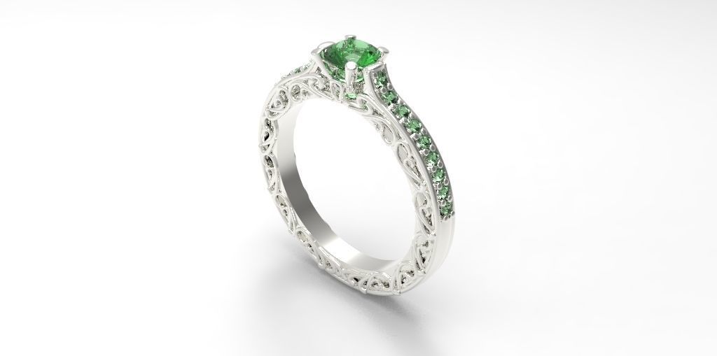 filigree ring 3D print model_5