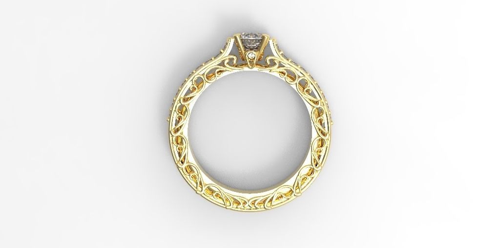 filigree ring 3D print model_8