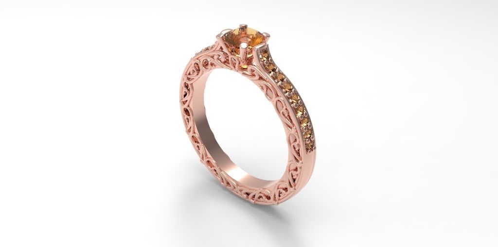 filigree ring 3D print model_6