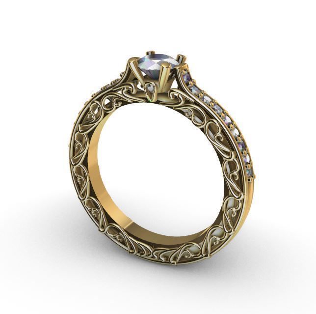 filigree ring 3D print model_12