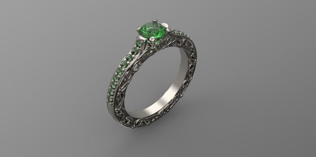 filigree ring 3D print model_1