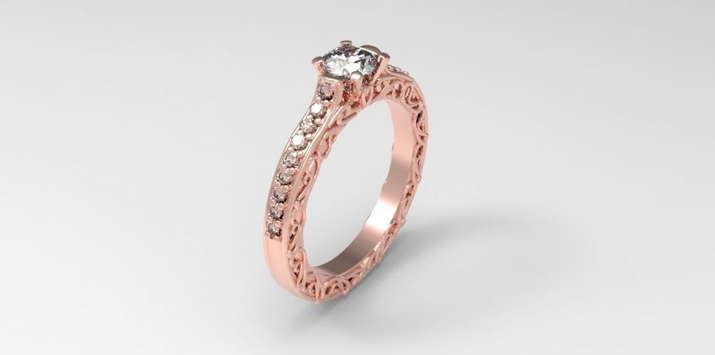filigree ring 3D print model_3